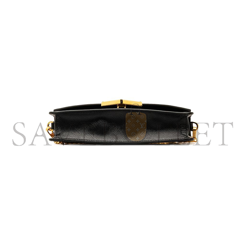 PRADA BLACK SAFFIANO ENVELOPE CHAIN CROSSBODY 1BD318 (21.5*14*4cm)